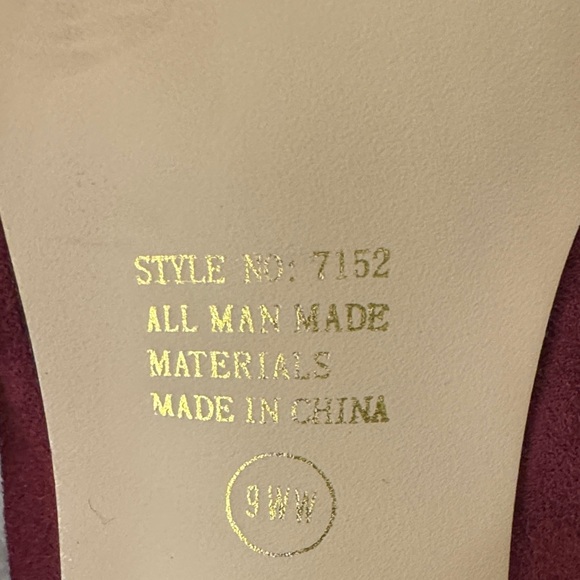 Annie Wine Red Faux Fur Trim Mules - Picture 9 of 9